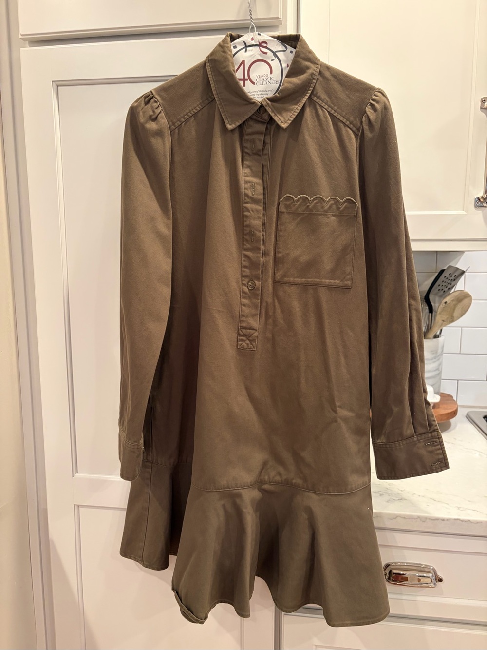 Women’s Tuckernuck Army Green Chino Callahan Shirtdress